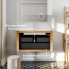 Eviva Madeira 36" Bathroom Vanity Wall Mount Single Sink Integrated Sink Acrylic Countertop Oak New