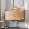 Eviva Madeira 36" Bathroom Vanity Wall Mount Single Sink Integrated Sink Acrylic Countertop Oak New