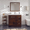 Eviva Lugano 36" Bathroom Vanity Single Sink Integrated and Acrylic Countertop New