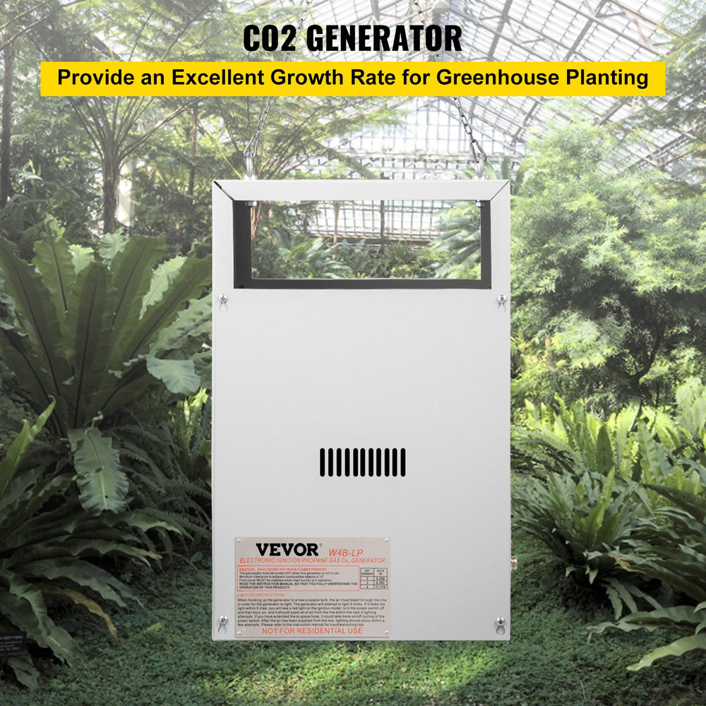 Vevor CO2 Burner Generator 4 Total LP 11178 BTU/Hr for Greenhouses Hydroponic Grow Rooms Brass New