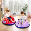Two kids enjoying the 12V Electric Ride On Car in red and purple, featuring LED lights and remote control for safe fun.
