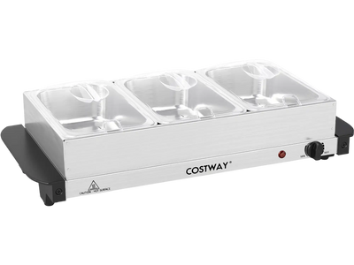 Costway Electric Buffet Server Food Warmer 3 Removable Trays 40598819 New