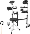 Electric Drum Set Foldable Drum Kit with 10 Demos and USB MIDI and 2 Drumsticks