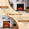 18 Inch 750W/1500W Electric Fireplace Insert with Remote Control and Adjustable Flame Colors - Gallery View 10 of 10