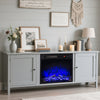 18 Inch 750W/1500W Electric Fireplace Insert with Remote Control and Adjustable Flame Colors - Gallery View 5 of 10