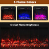 18 Inch 750W/1500W Electric Fireplace Insert with Remote Control and Adjustable Flame Colors - Gallery View 6 of 10