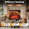 18 Inch 750W/1500W Electric Fireplace Insert with Remote Control and Adjustable Flame Colors - Gallery View 7 of 10