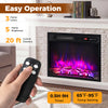 18 Inch 750W/1500W Electric Fireplace Insert with Remote Control and Adjustable Flame Colors - Gallery View 9 of 10