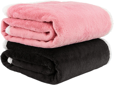 Costway Electric Heated Blanket Throw Pink 73415298 New