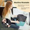 Electric heated mattress pad in gray, machine washable, featuring 5 heating levels and overheat protection for safe use.