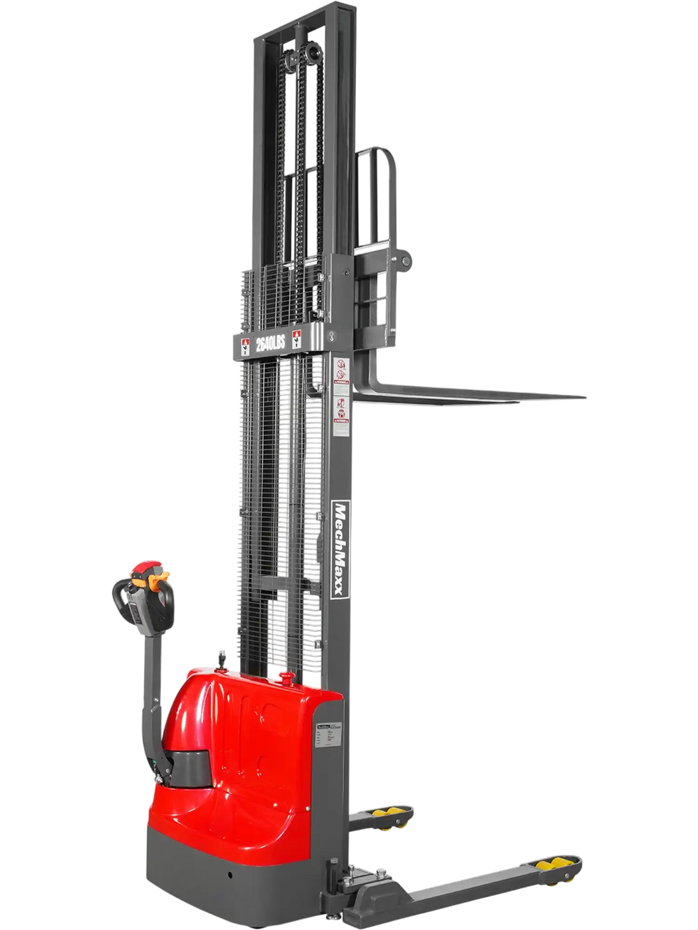 2640lbs Electric Straddle Stacker,  118" Lift,  Adjustable Legs & Forks,  F26-118SLA