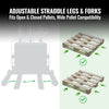 2640lbs Electric Straddle Stacker,  98" Lift,  Adjustable Legs & Forks,  F26-98SLA