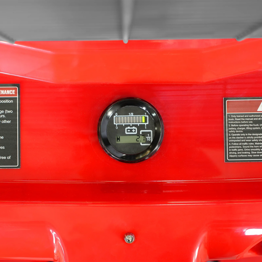3300lbs Lithium-ion Electric Straddle Stacker,  138" Lift,  Adjustable Legs & Forks,  F33-138S