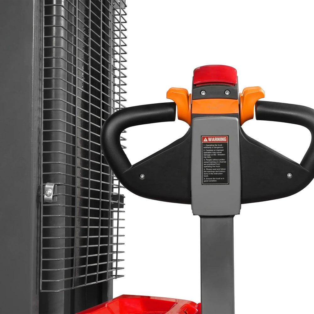3300lbs Electric Straddle Stacker,  138" Lift,  Adjustable Legs & Forks,  F33-138SLA