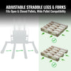 3300lbs Lithium-ion Electric Straddle Stacker,  138" Lift,  Adjustable Legs & Forks,  F33-138S