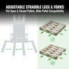 3300lbs Semi-Electric Straddle Stacker,  138" Lift,  Adjustable Legs & Forks,  S33-138S