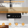 Smart control panel of the electric standing desk frame with LED display, featuring child lock and memory positions for.