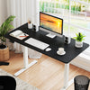 Electric standing desk with a 48" x 24" black tabletop, featuring LED display and memory height settings for versatile.