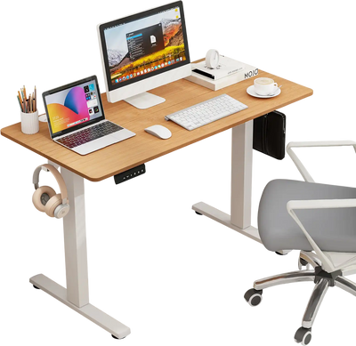 Costway Electric Standing Desk Natural 3 Memory Height Settings Cable Management 81935472 New