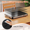 Electric warming tray with heat-resistant tempered glass surface, adjustable temperature control, easy to clean for.