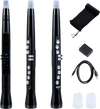 Electronic wind instrument synthesizer in black with 9 touch-sensitive keys, rechargeable battery, and portable design.