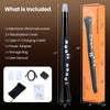 Electronic wind instrument synthesizer in black with touch-sensitive keys, includes mouthpieces and storage bag for.