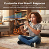 Child playing the Electronic Wind Instrument Synthesizer in black, showcasing customizable breath response and.