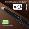 Rechargeable digital saxophone in black with 800mAh battery, 100 tones, and wireless MIDI for versatile music creation.