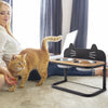 Elevated pet feeder with 2 stainless steel bowls, adjustable height, and natural bamboo design for comfortable feeding.