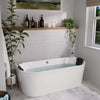 Empava Bathtub 59" Freestanding Hydro Massage Whirlpool with Center Drain New