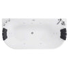Empava-67AIS07 whirlpool acrylic alcove hydromassage oval double-ended bathtub white background