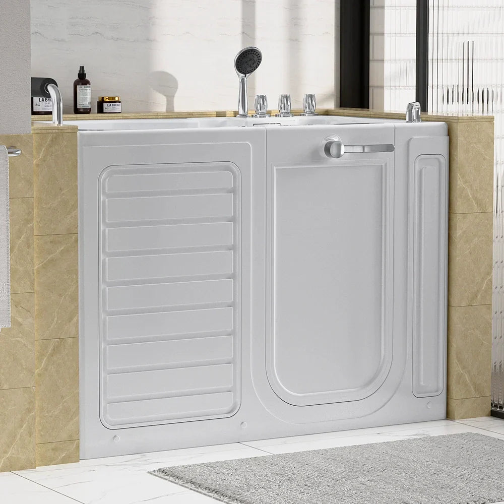 Empava Walk-in Bathtub 54" Alcove Soaking Tub with Right Drain New