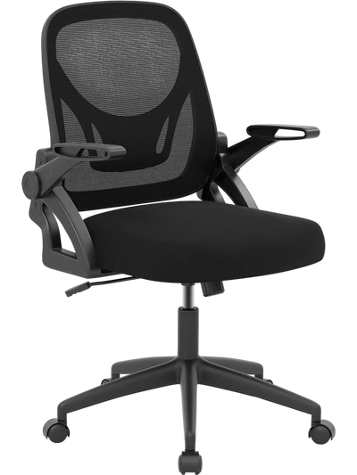 Costway Ergonomic Office Chair with Lumbar Support & Flip-Up Arms 167524893 New