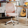 Ergonomic Computer Desk Chair with Lumbar Support and Flip-up Arms-Pink - Gallery View 1 of 9