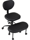 Rotatable footrest of the black ergonomic office chair enhances comfort and support for extended sitting sessions.