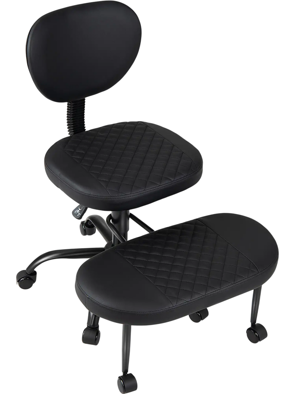 Rotatable footrest of the black ergonomic office chair enhances comfort and support for extended sitting sessions.