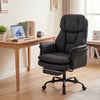 Ergonomic Cross Legged Office Chair Big and Tall Executive Chair with Retractable Footrest-Black - Gallery View 1 of 8