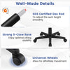 Close-up of the ergonomic desk chair's SGS certified gas rod and strong 5-claw base for optimal stability and height.