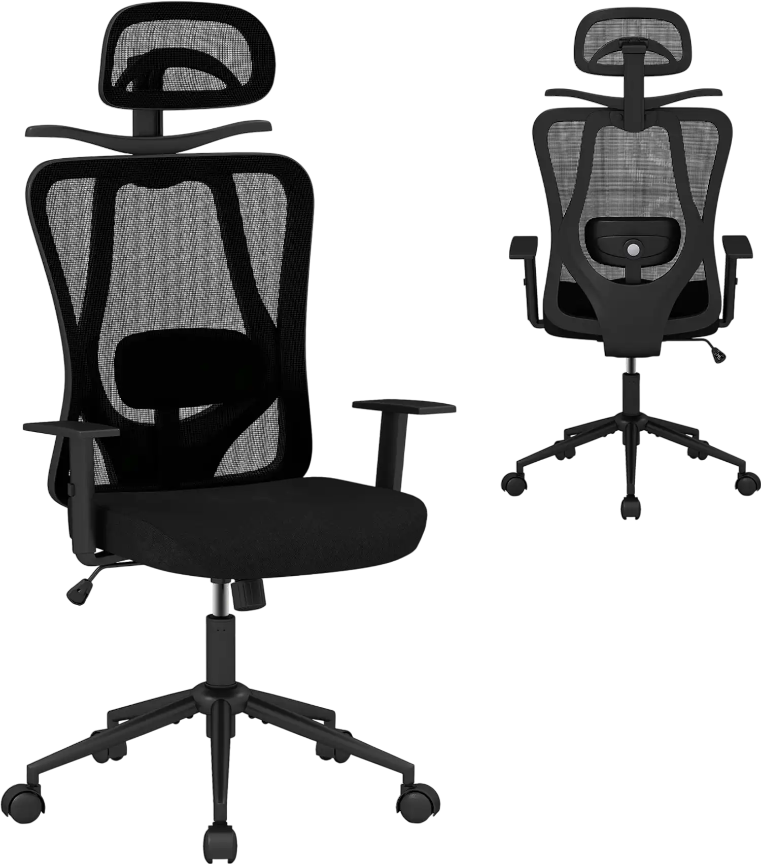 Costway Ergonomic Office Chair 3D Headrest Reclining Backrest 62067579 New