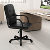 Ergonomic office chair featuring a sleek design, sturdy chrome base, and 360-degree wheels for versatile home or office.