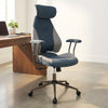 Ergonomic Office Chair Computer Desk Chair with 2D Headrest and Rocking Backrest-Gray - Gallery View 1 of 11