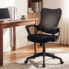 Ergonomic black office chair with breathable butterfly back, height adjustable, ideal for computer desks.