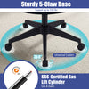 Ergonomic office chair with a sturdy 5-claw base, 360° universal casters, and SGS-certified gas lift cylinder.