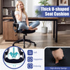 Ergonomic office chair with breathable butterfly back, featuring a thick U-shaped seat cushion for comfort and support.