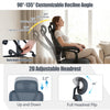 Ergonomic gray office chair with high back, adaptive lumbar support, and 2D adjustable headrest for ultimate comfort.