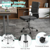 Ergonomic gray office desk chair with height-adjustable padded seat and 360° swivel, ideal for home or office use.
