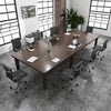 Ergonomic office desk chair in gray with height-adjustable padded seat and rocking backrest for comfort and support.