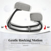 Wooden ergonomic backless rocking kneeling chair with gray cushioned seat, promoting active sitting for productivity.