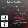 Ergonomic red video game chair featuring a 155° reclining backrest, adjustable height, and retractable footrest for.