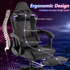 Ergonomic black video game chair with headrest, lumbar pillow, and adjustable features for ultimate comfort and support.
